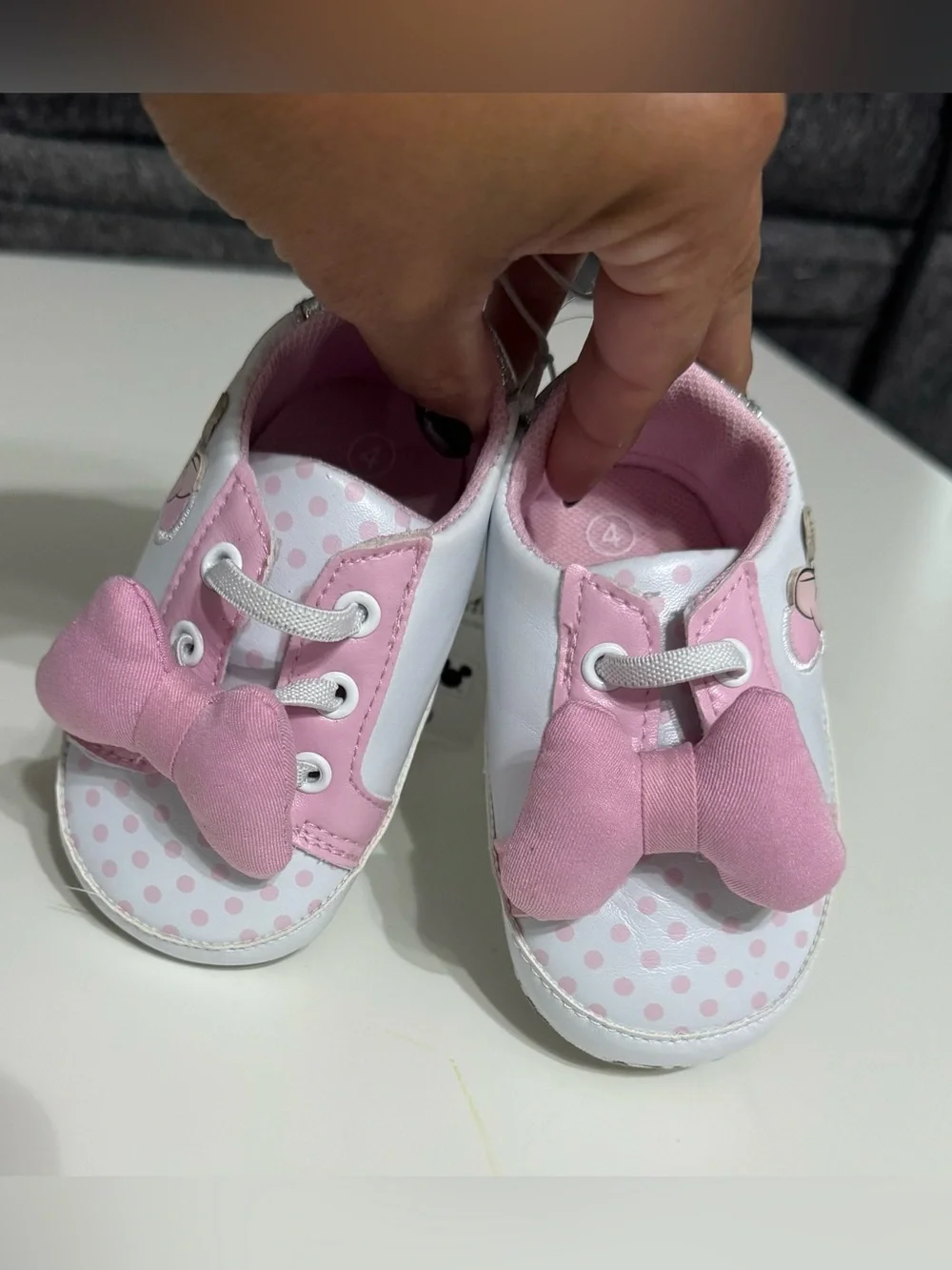 Disney Minnie Pink Bow Polka Dot Kids Shoes